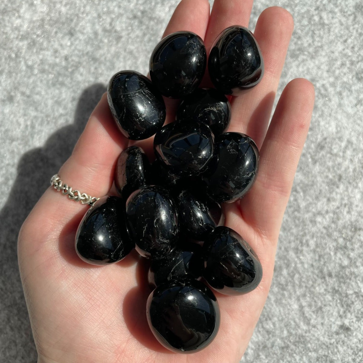 Black Tourmaline - Tumbled - 200gms-Q1/A