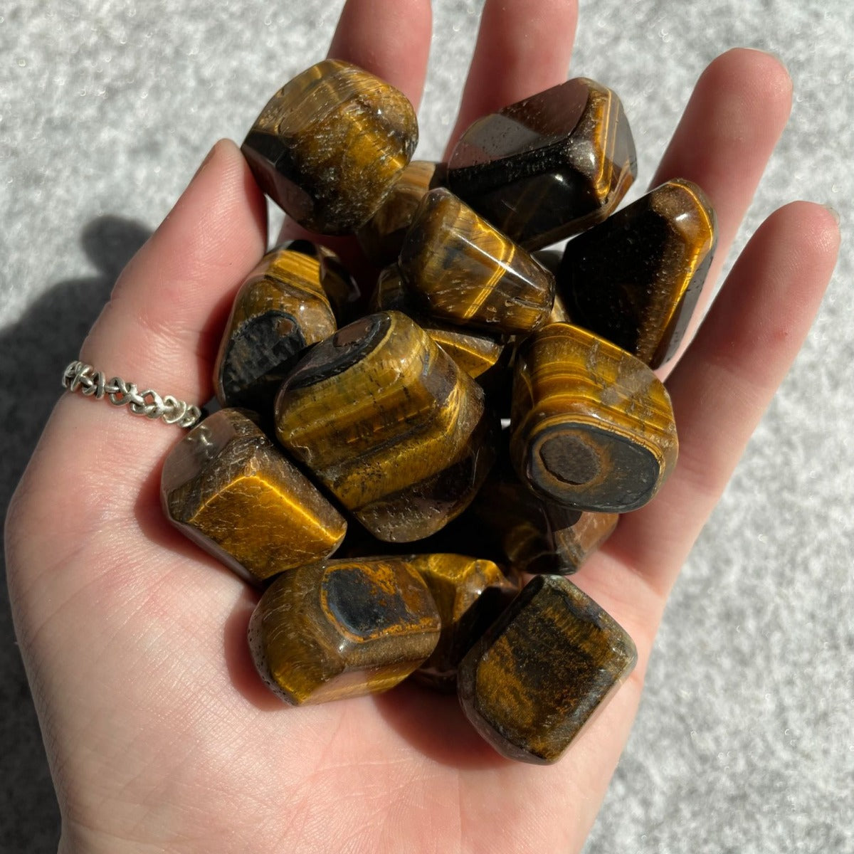 Tigers Eye Tumbled 250gms  (IN)