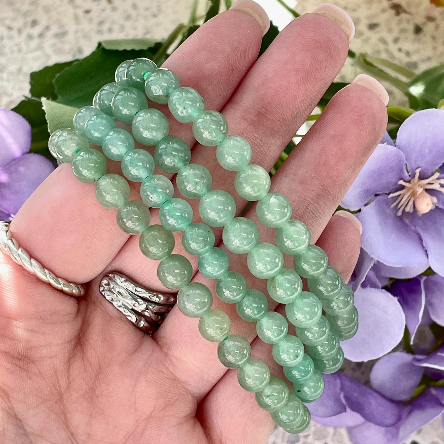 Green Aventurine Beads Bracelet 6mm