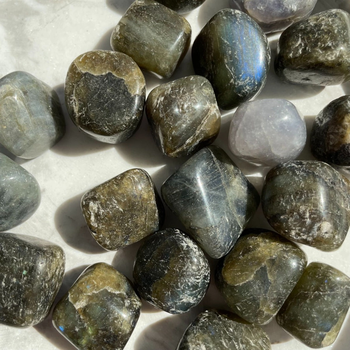 Labradorite Tumbled 250gm - Q-2