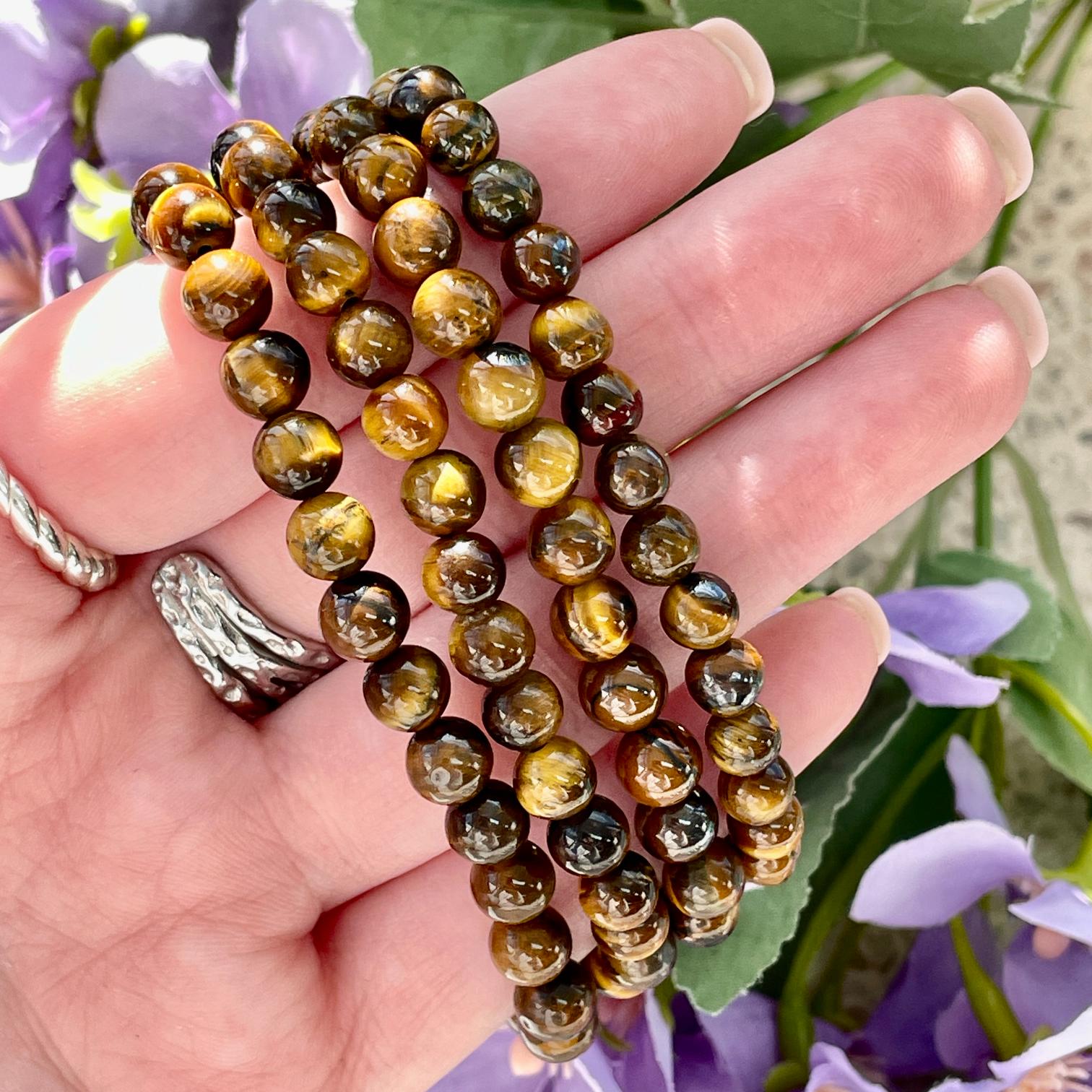 Tigers Eye Beads Bracelet 6mm