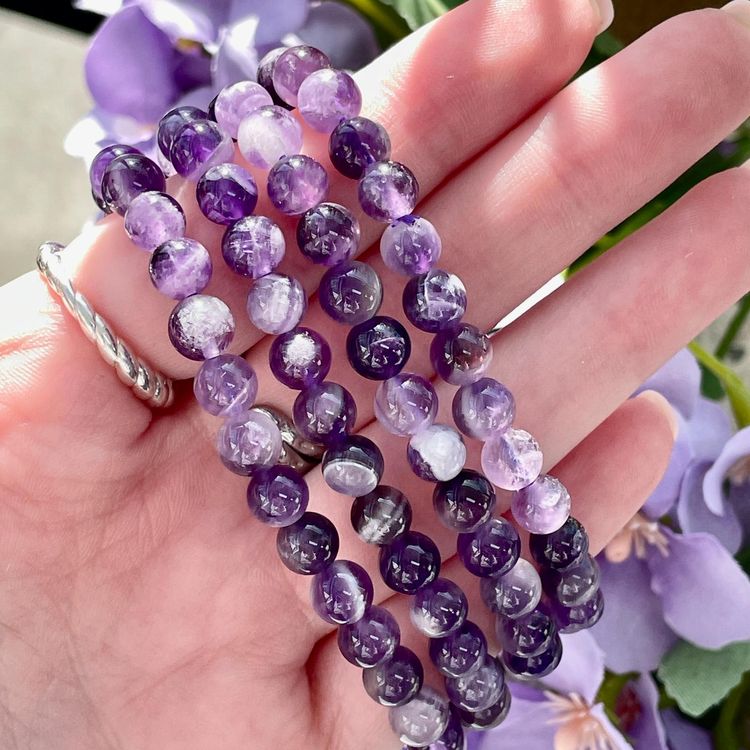 Amethyst Beads Bracelet 6mm