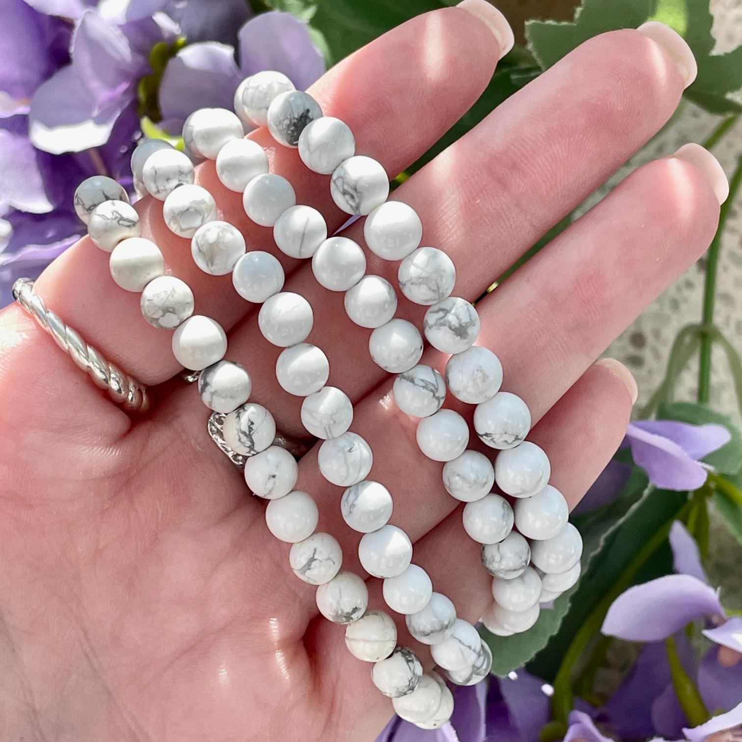 Howlite Beads Bracelet 6mm