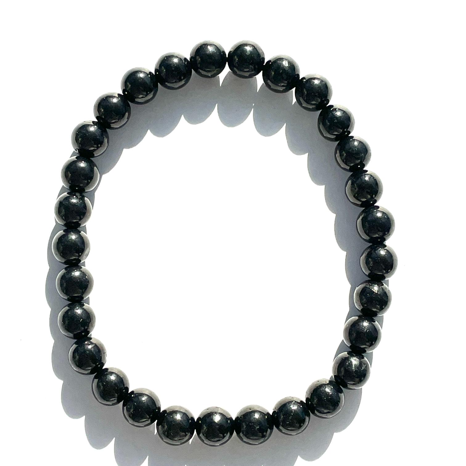 Jet Beads Bracelet 6mm