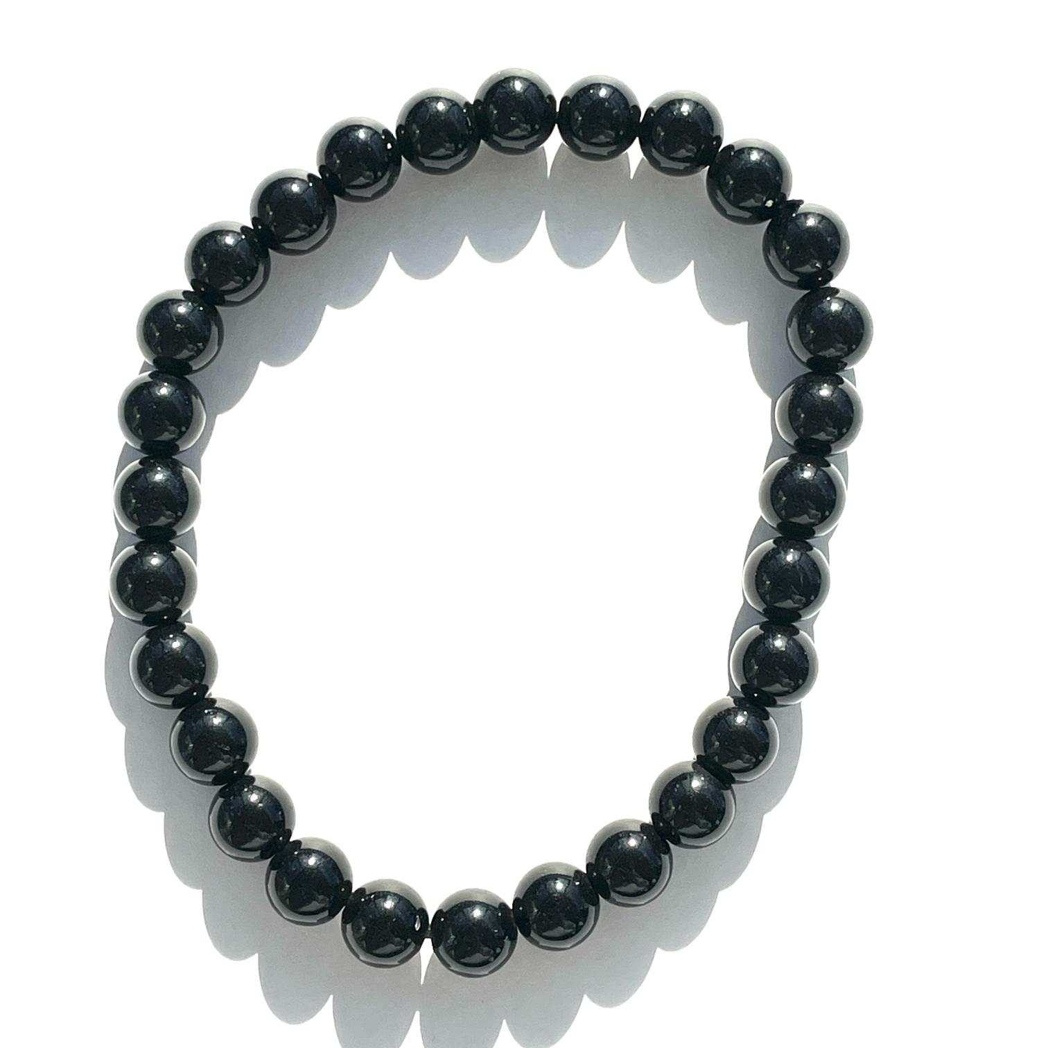Obsidian Beads Bracelet 6mm