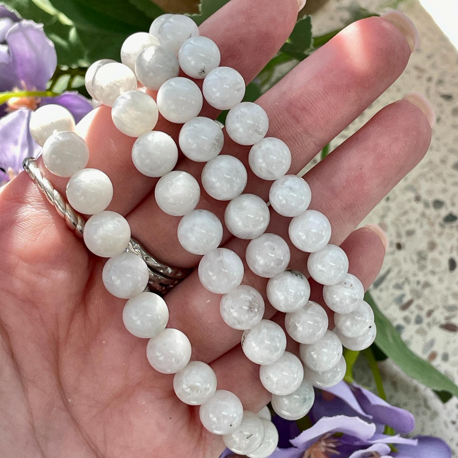 Rainbow Moonstone Beads Bracelet