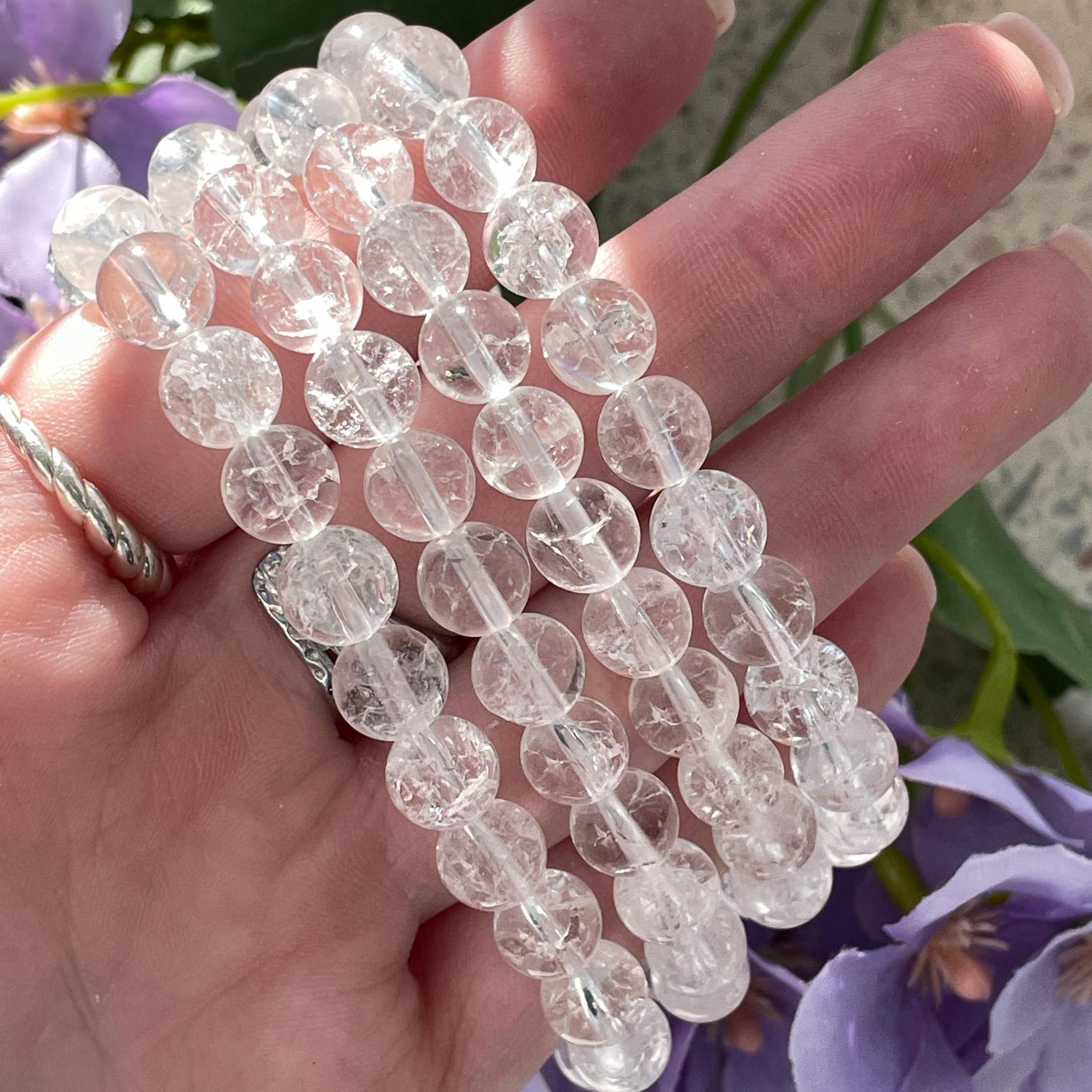Cracked Quartz Beads Bracelet