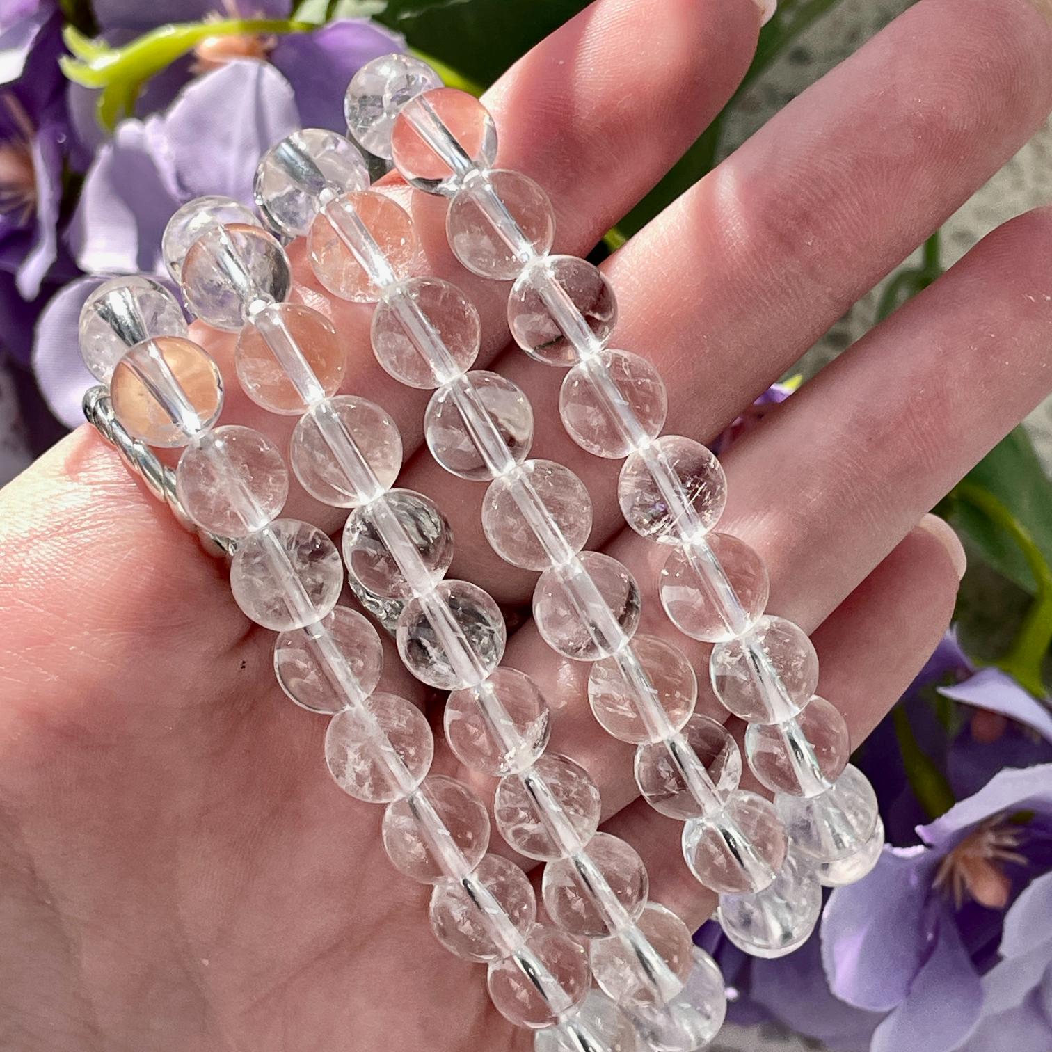 Clear Quartz Beads Bracelet - 8mm
