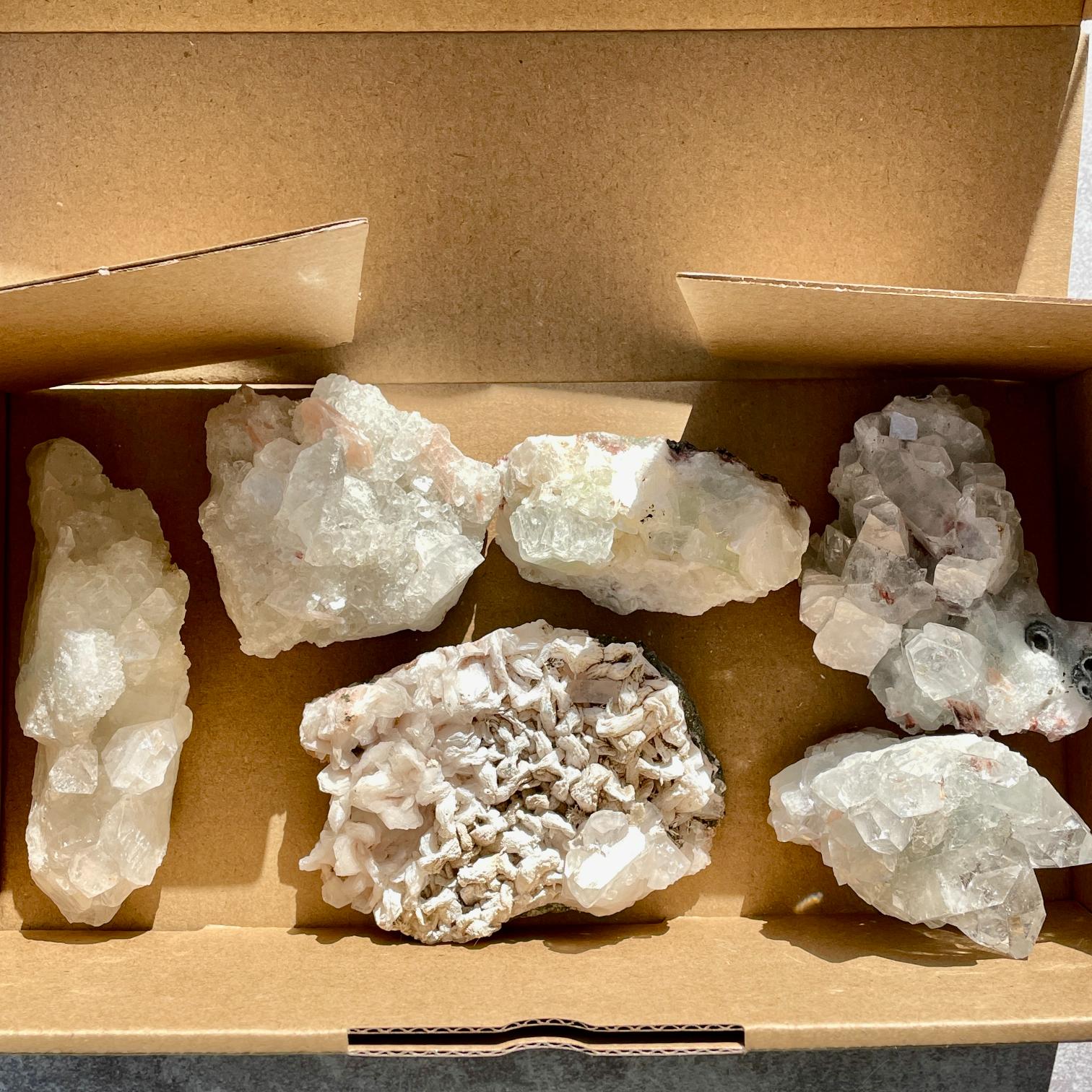 Apophyllite Cluster Box 09
