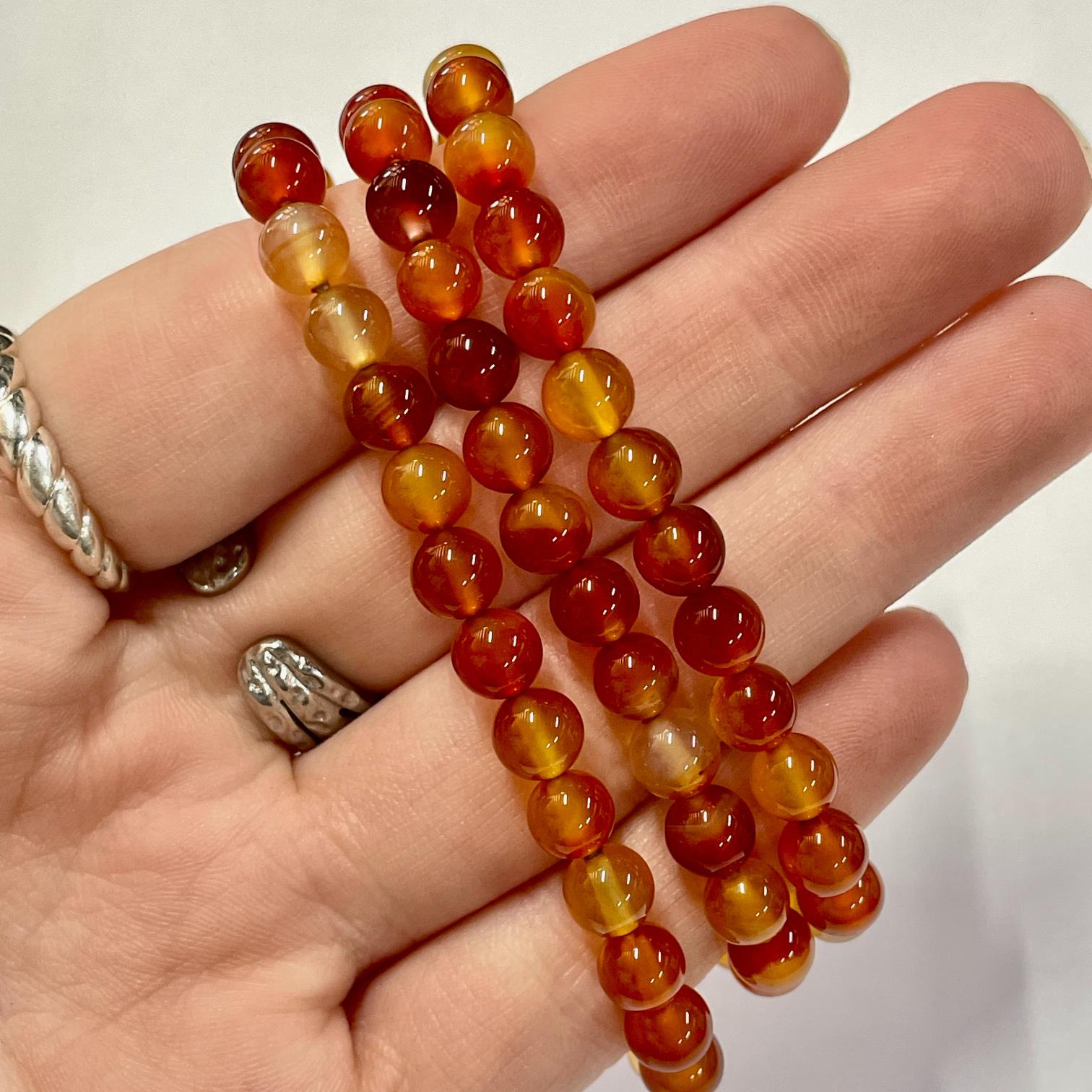 Carnelian Beads Bracelet 6mm