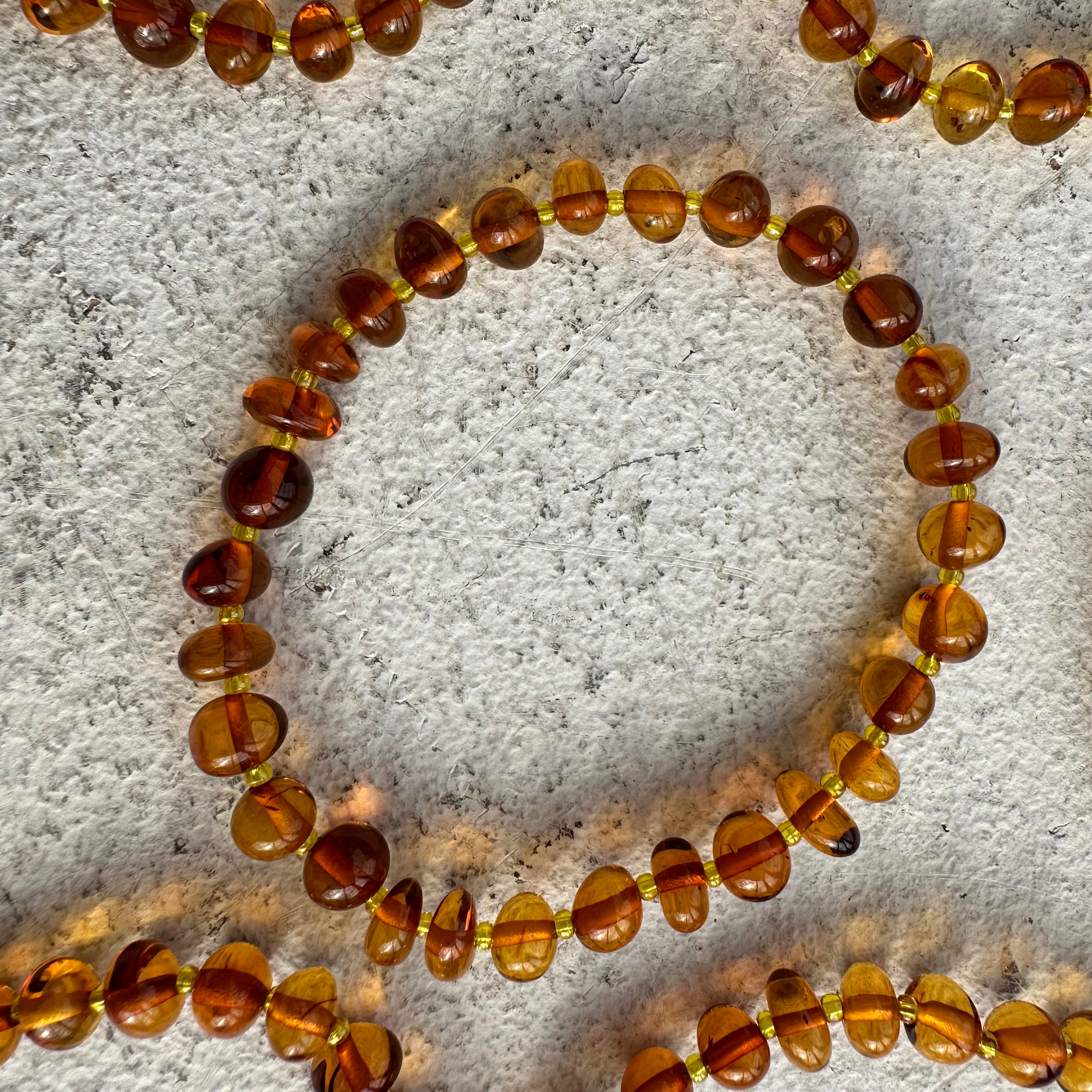 Amber Freeform Beads Bracelet - Style B