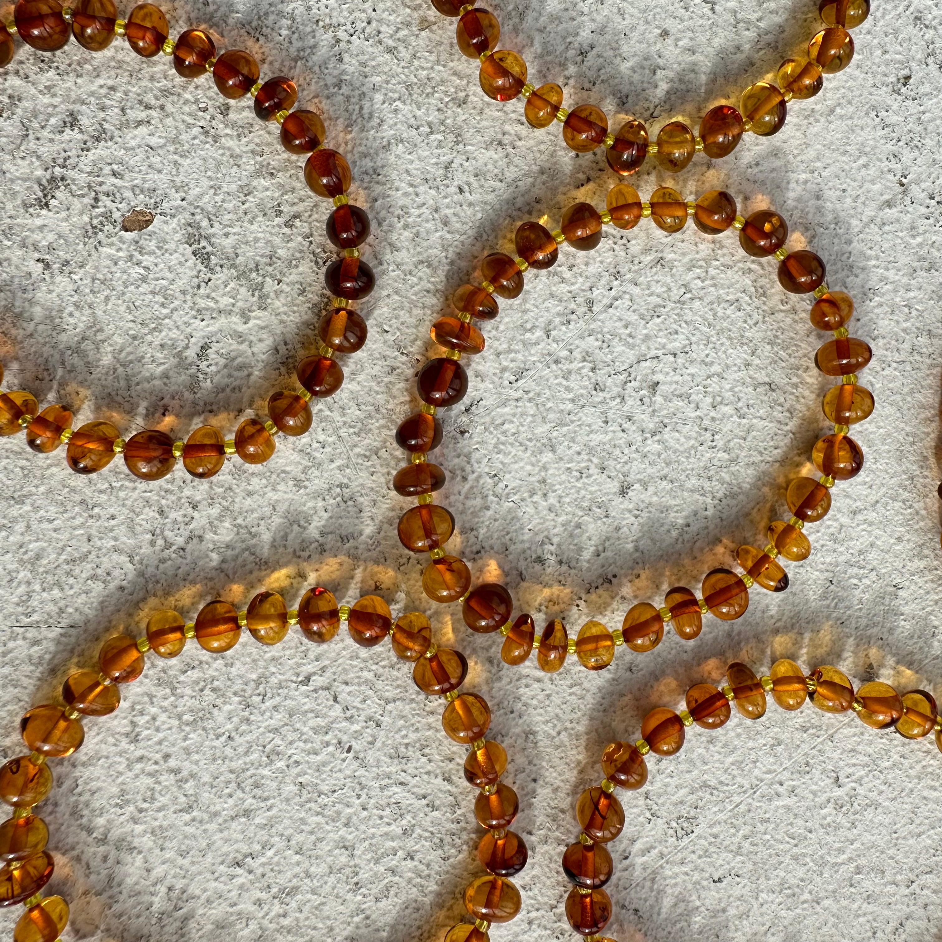 Amber Freeform Beads Bracelet - Style B