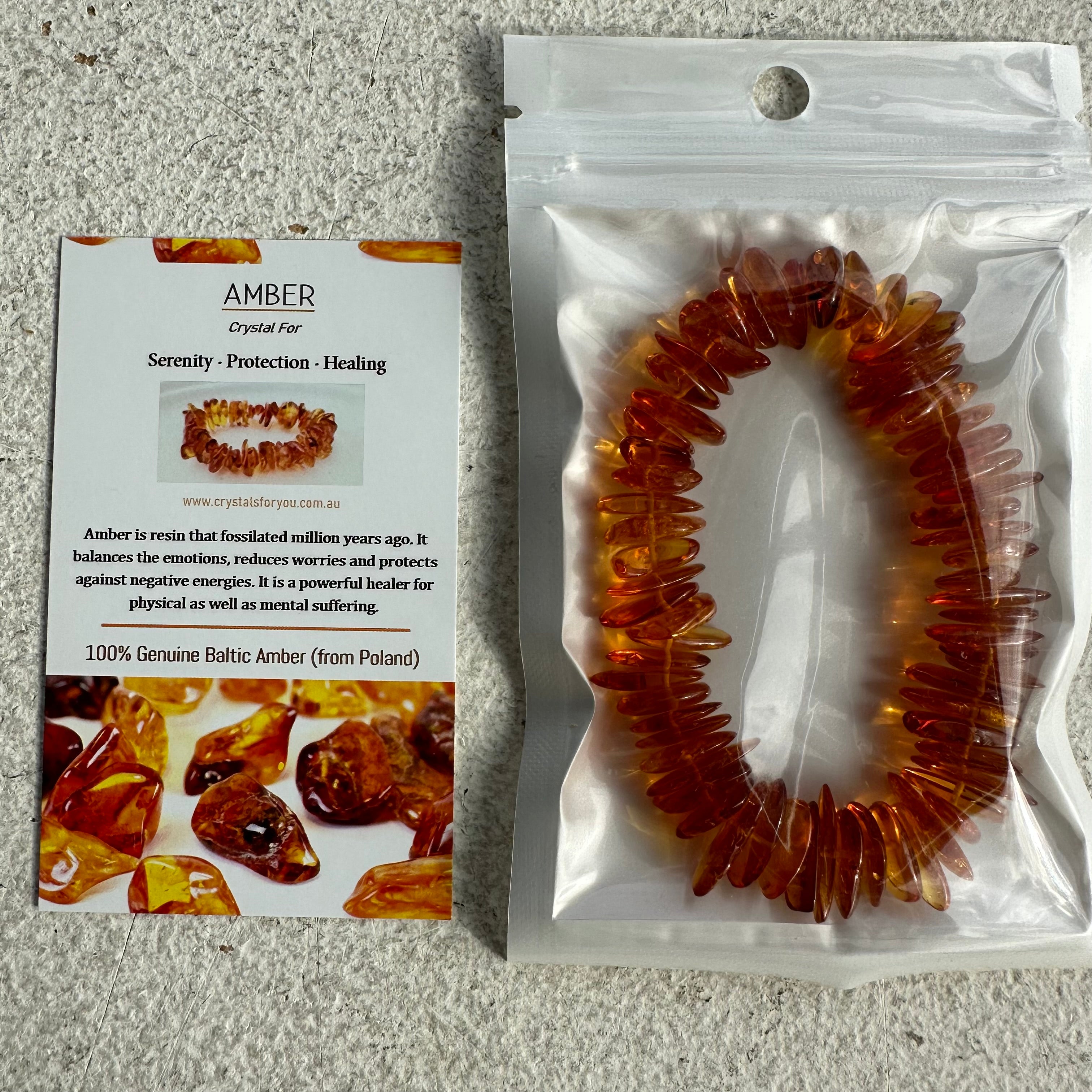 Amber Chip Bracelet - Large