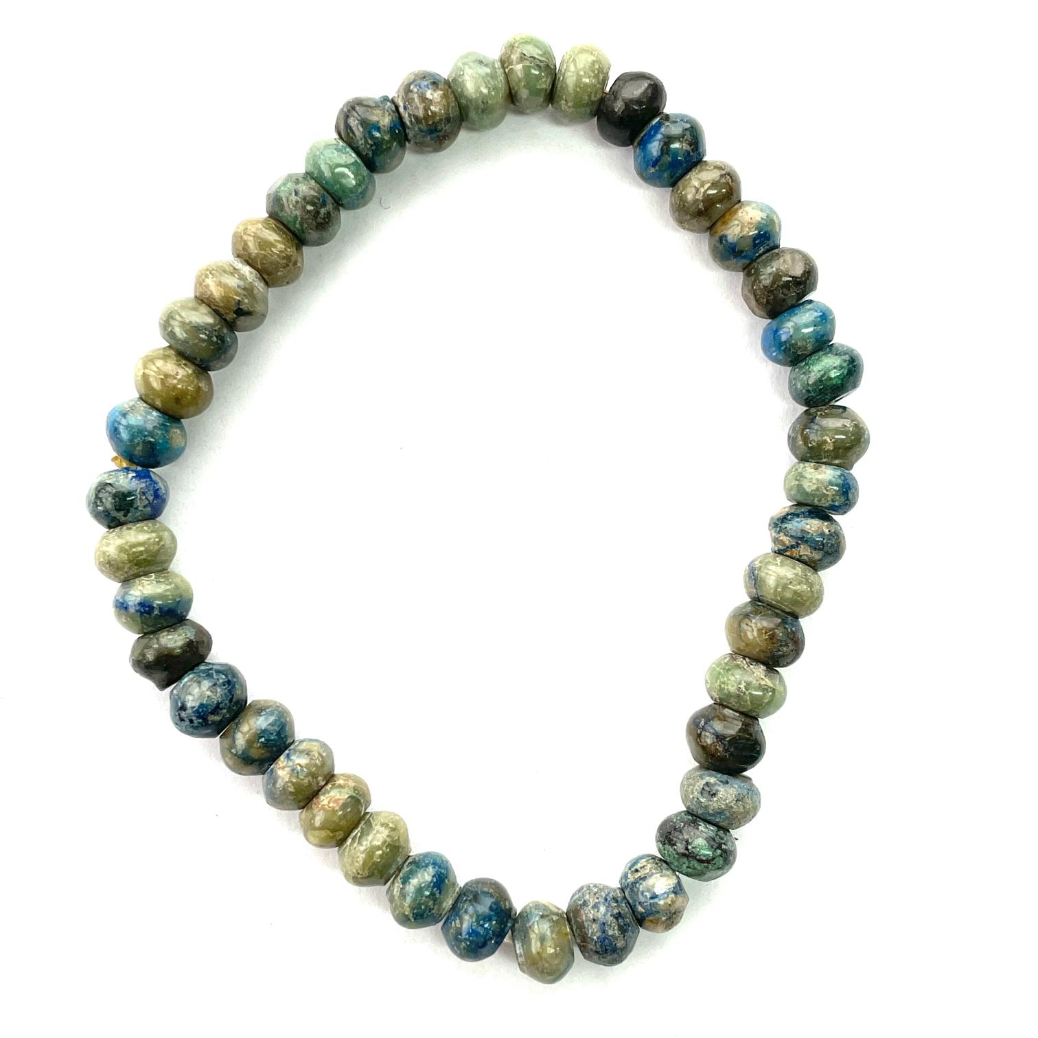 Azurite and Malachite Beads Bracelet