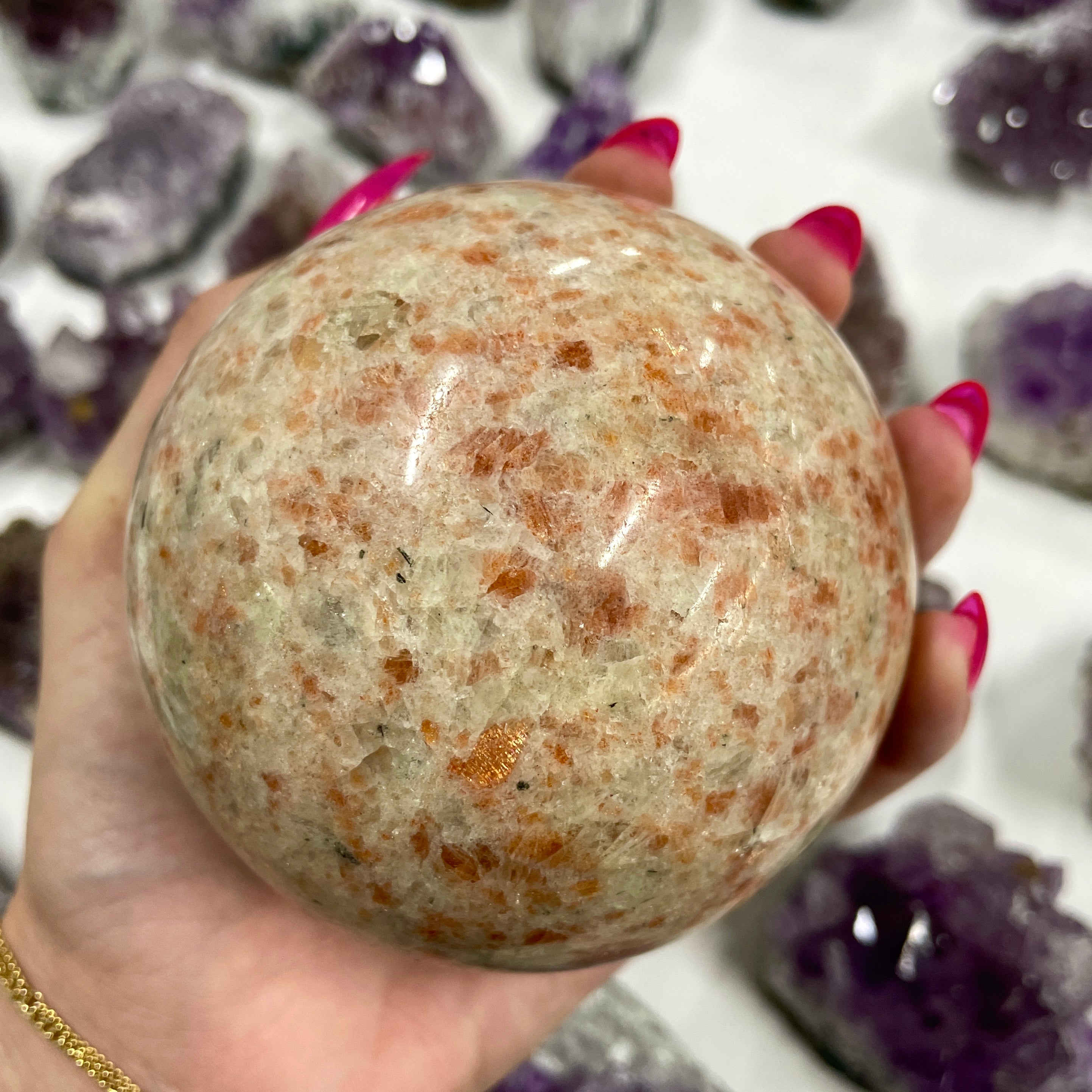 Sunstone Sphere Large - 9cm