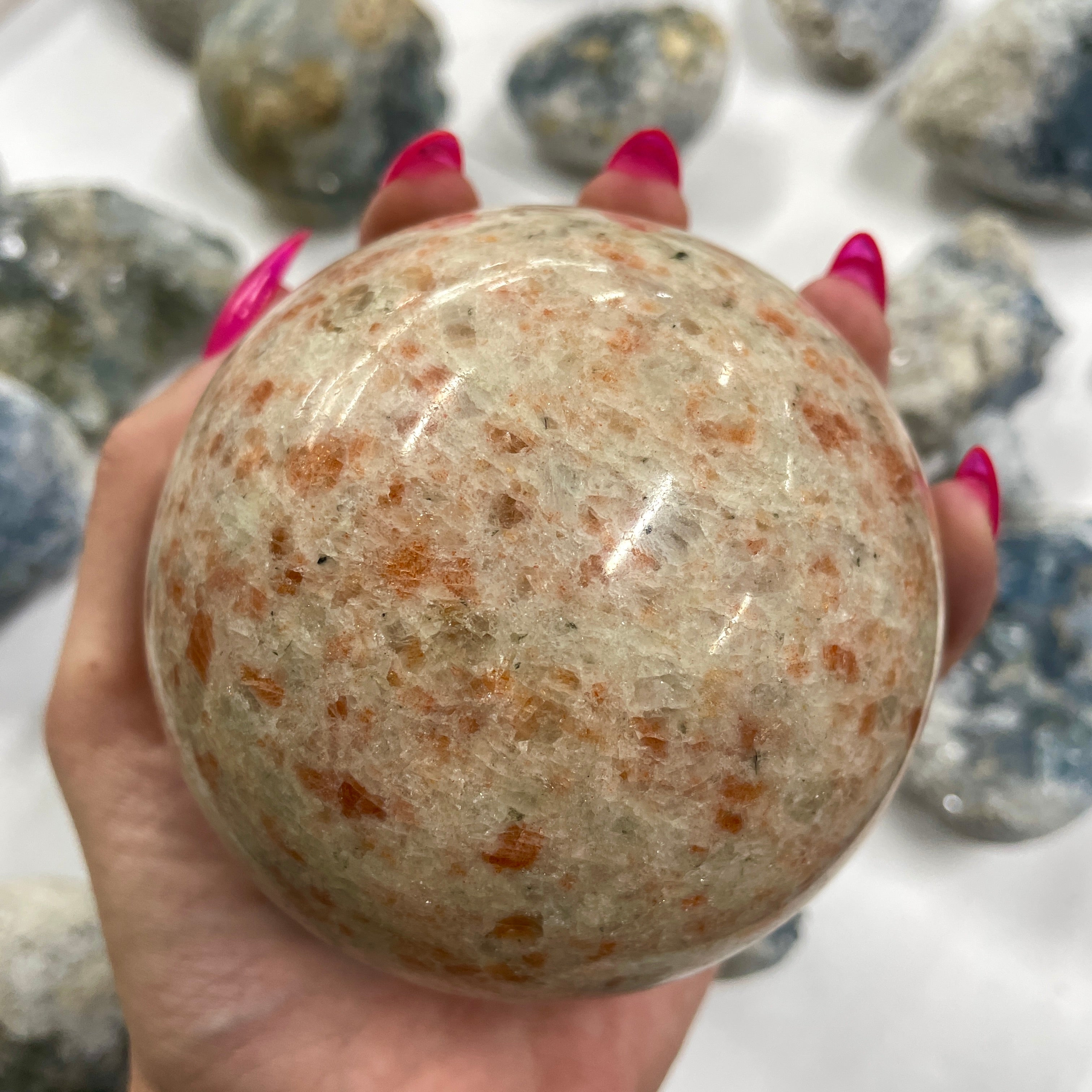 Sunstone Sphere Large - 9cm