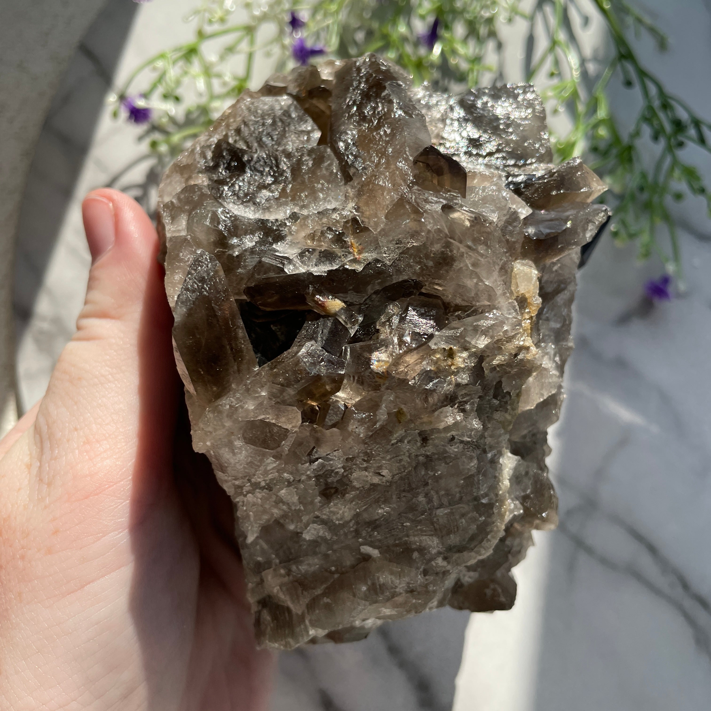 Smokey Quartz Cluster  - 42
