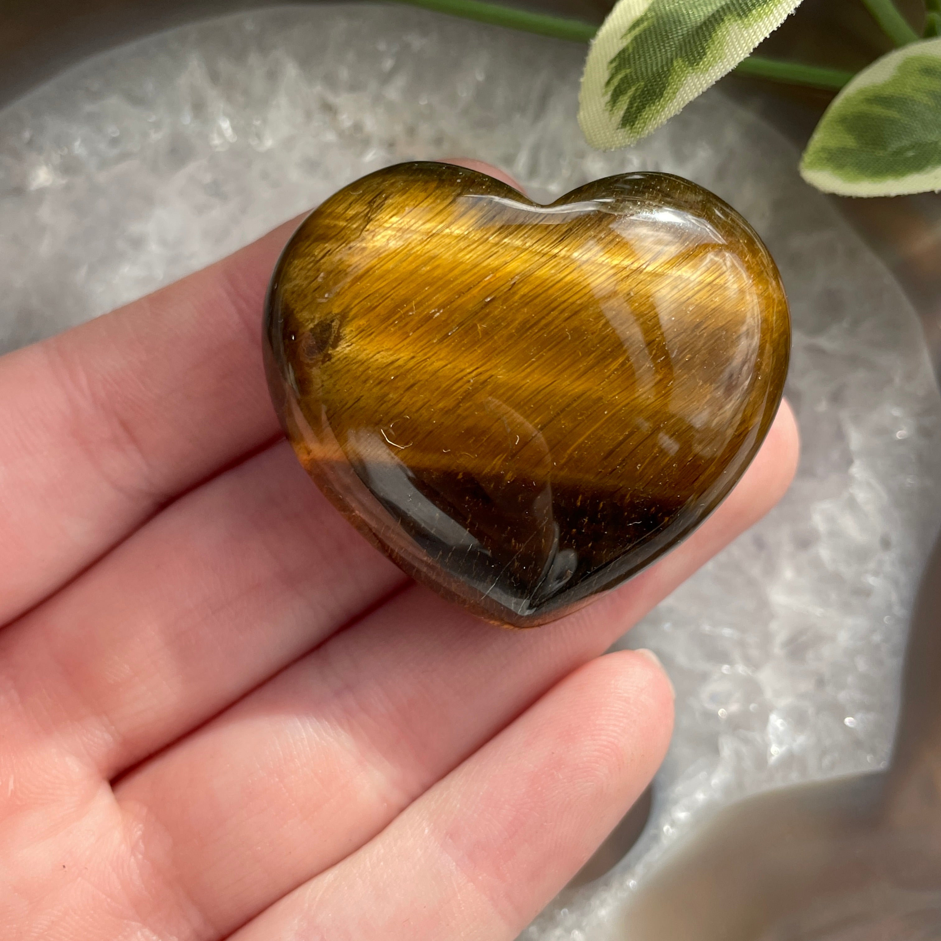 Tiger Eye Heart 4cm
