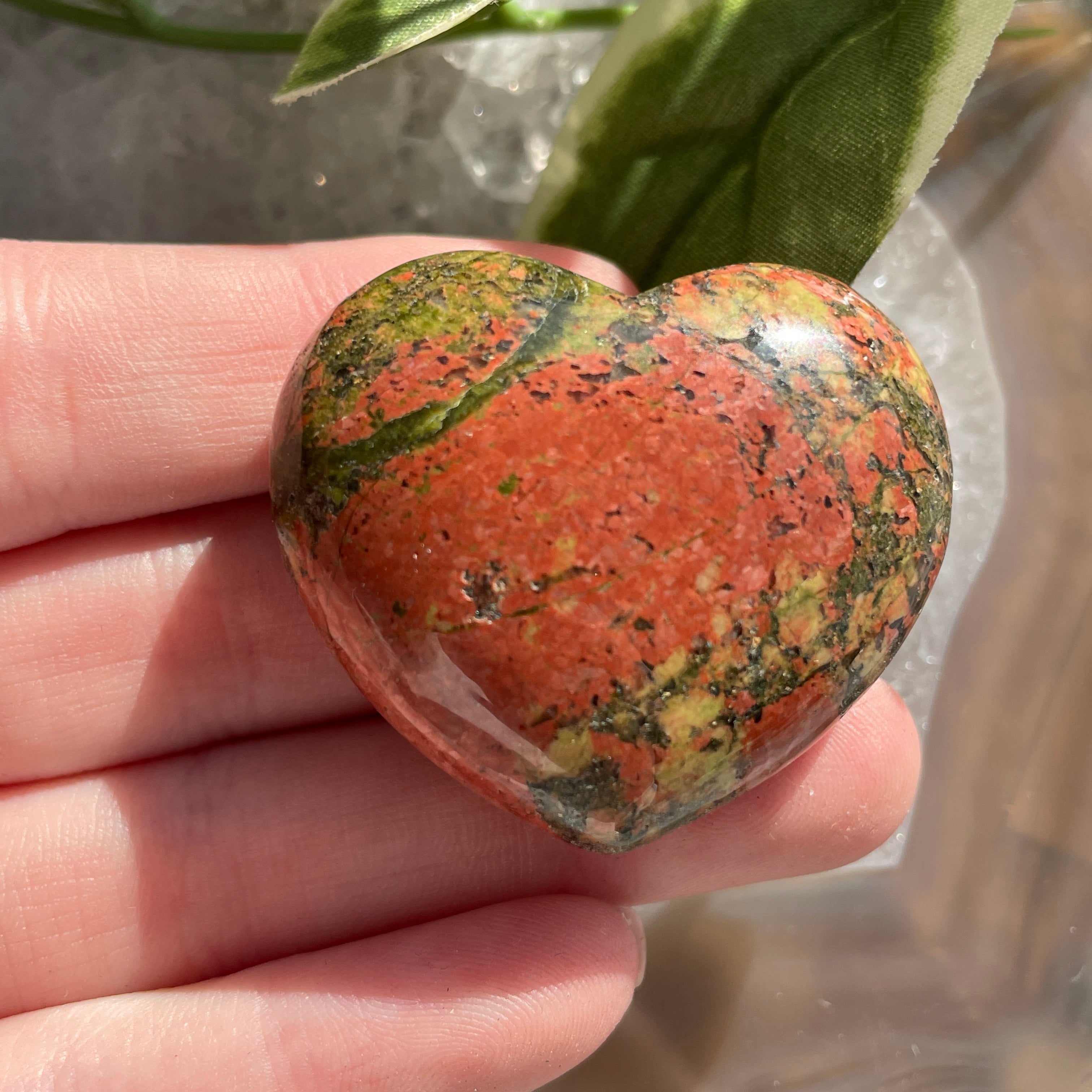 Unakite Heart 4cm