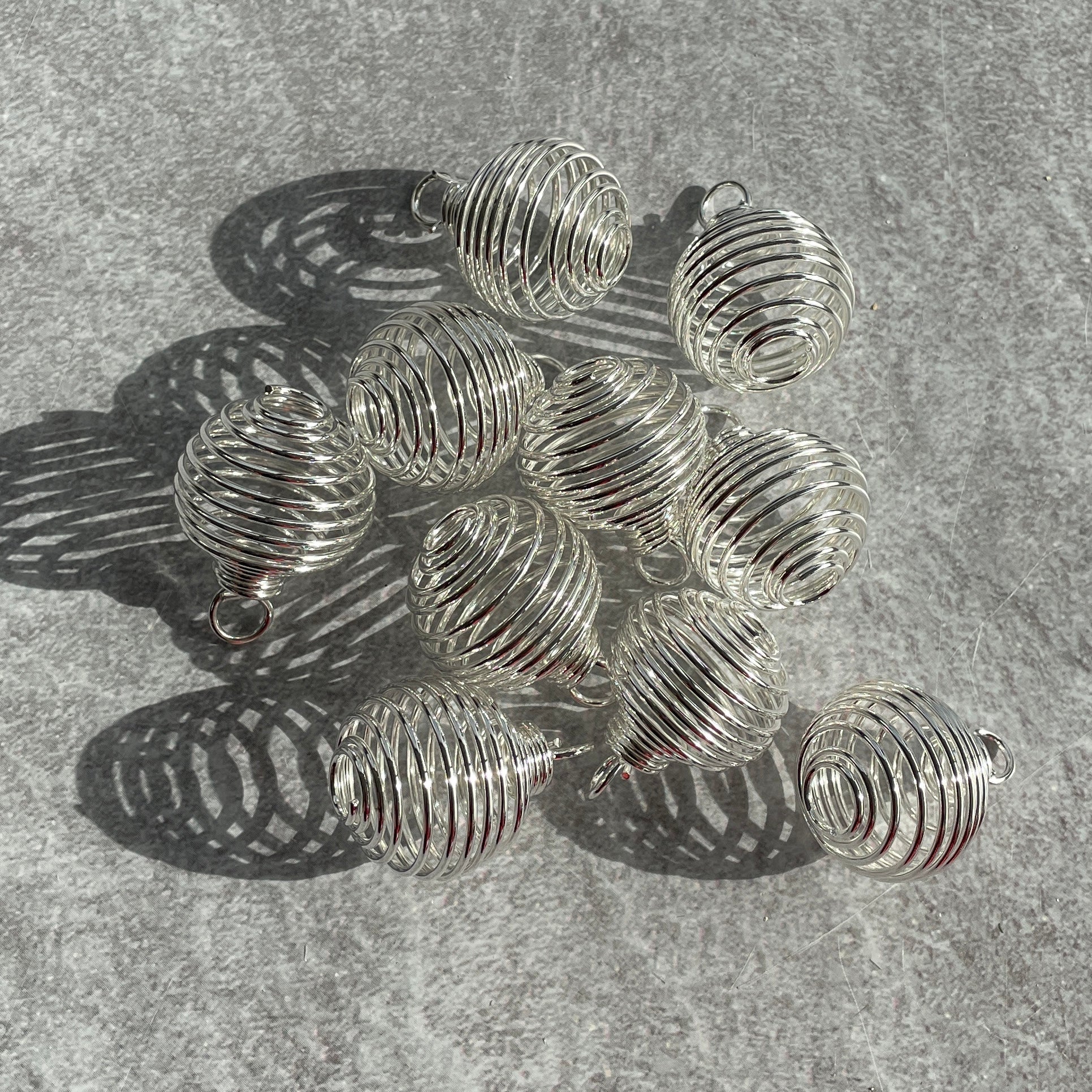Cage Pendant Silver - 10pc