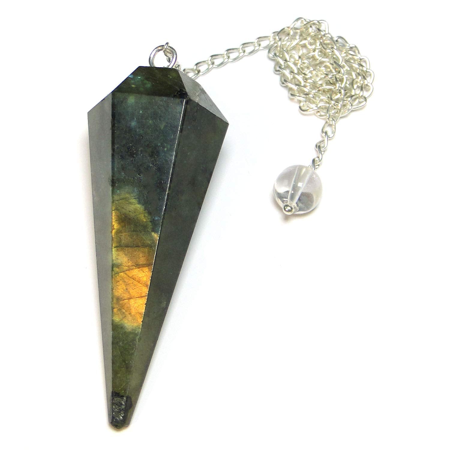Labradorite Faceted Pendulum
