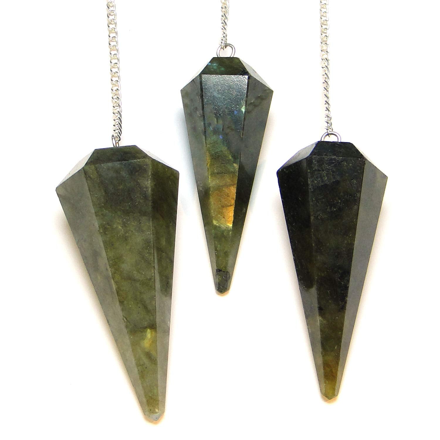 Labradorite Faceted Pendulum