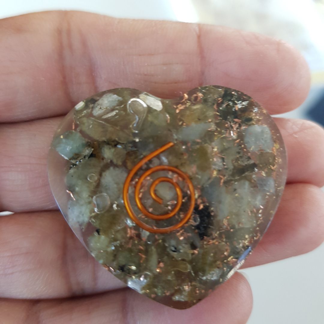Orgonite Heart - Labradorite - SM