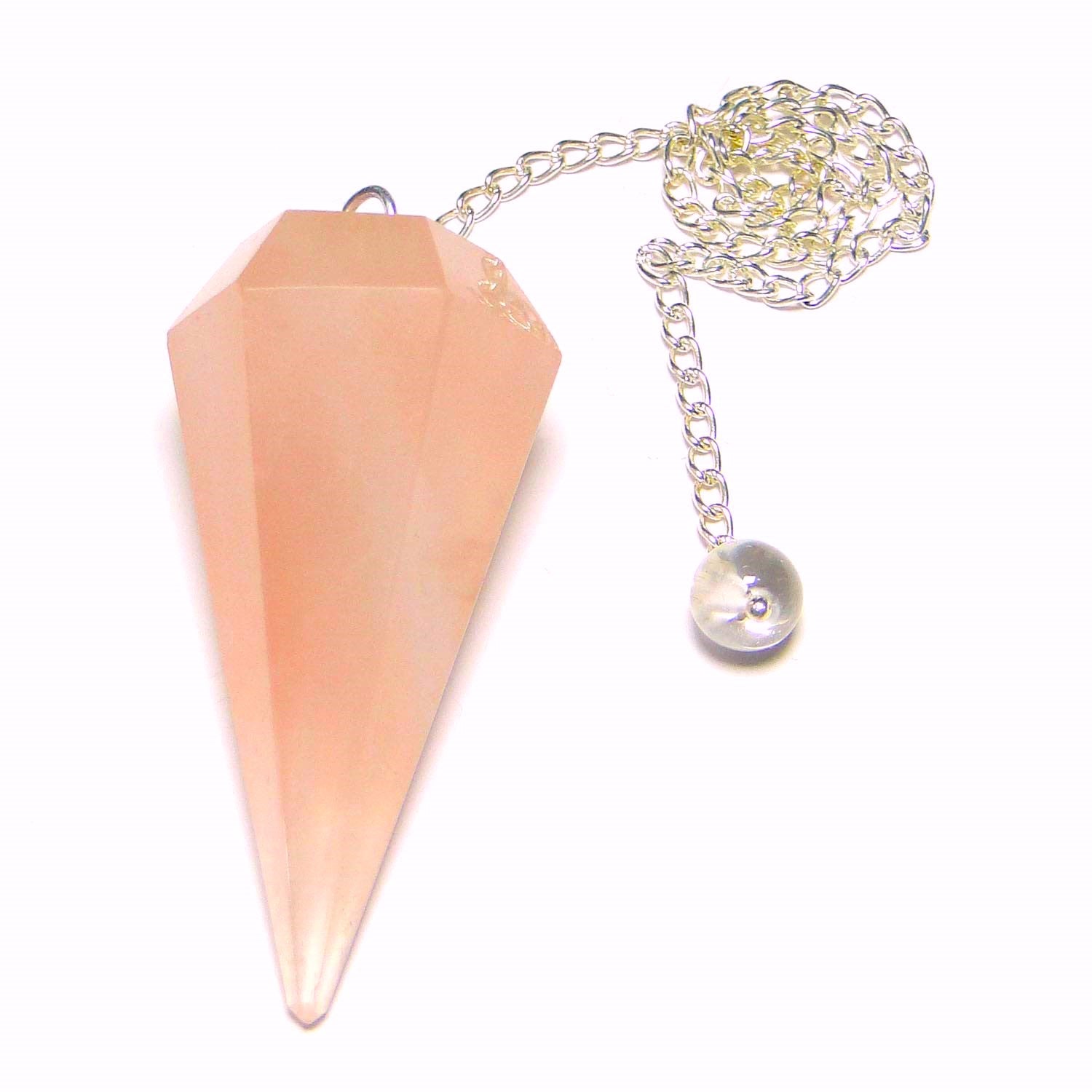 Rose Quartz - Faceted Pendulum