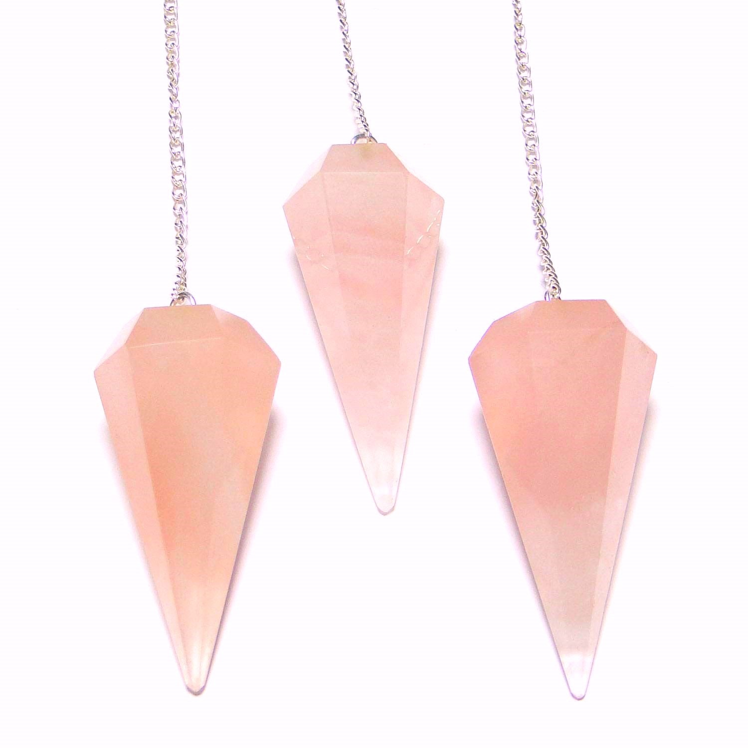 Rose Quartz - Faceted Pendulum