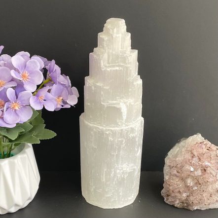 Selenite Lamp - 25cm