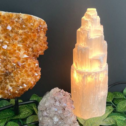 Selenite Lamp - 25cm