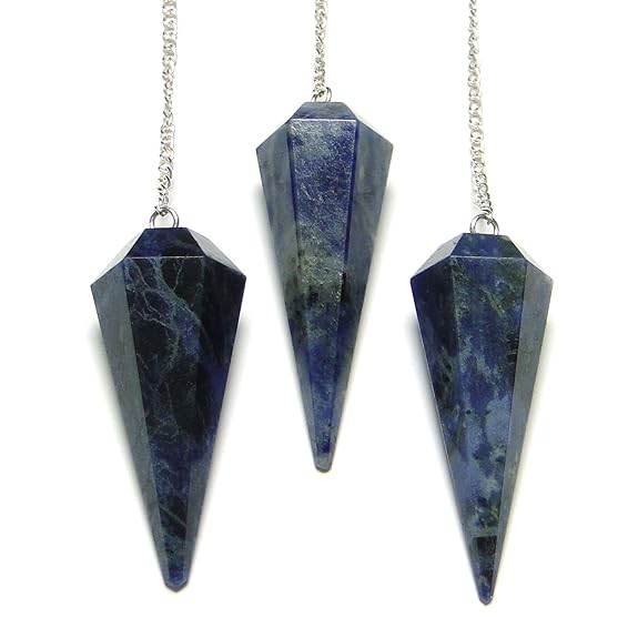 Sodalite Faceted Pendulum