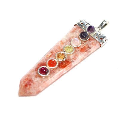 Flat Chakra Pendant - SunStone