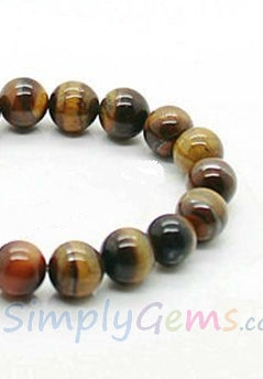 Tiger Eye Beads Bracelet - 8mm