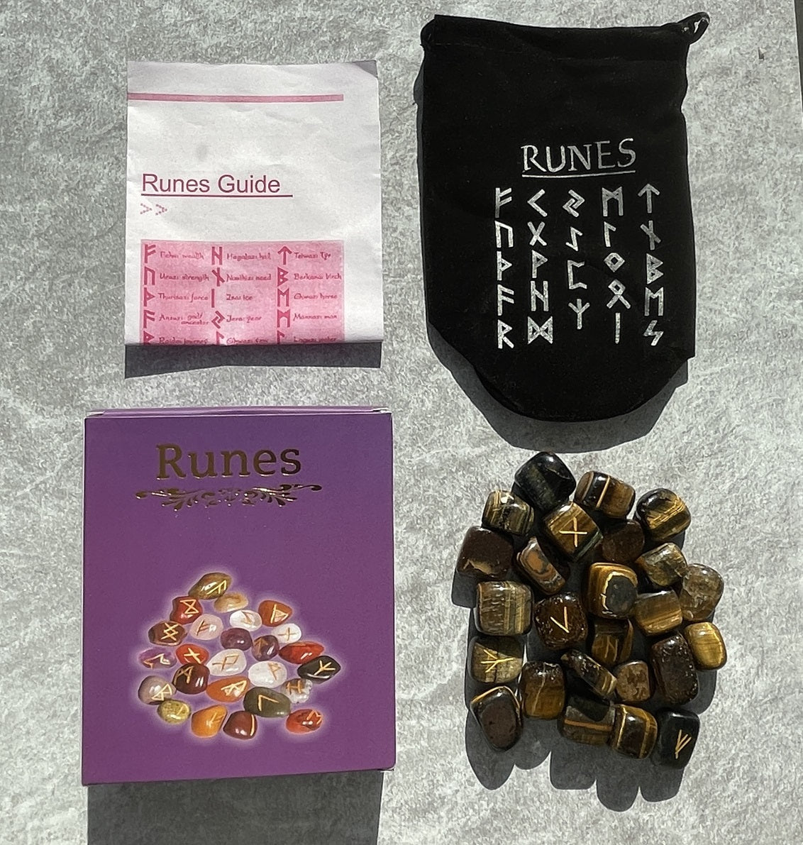 Tigers Eye - Boxed Runes Set