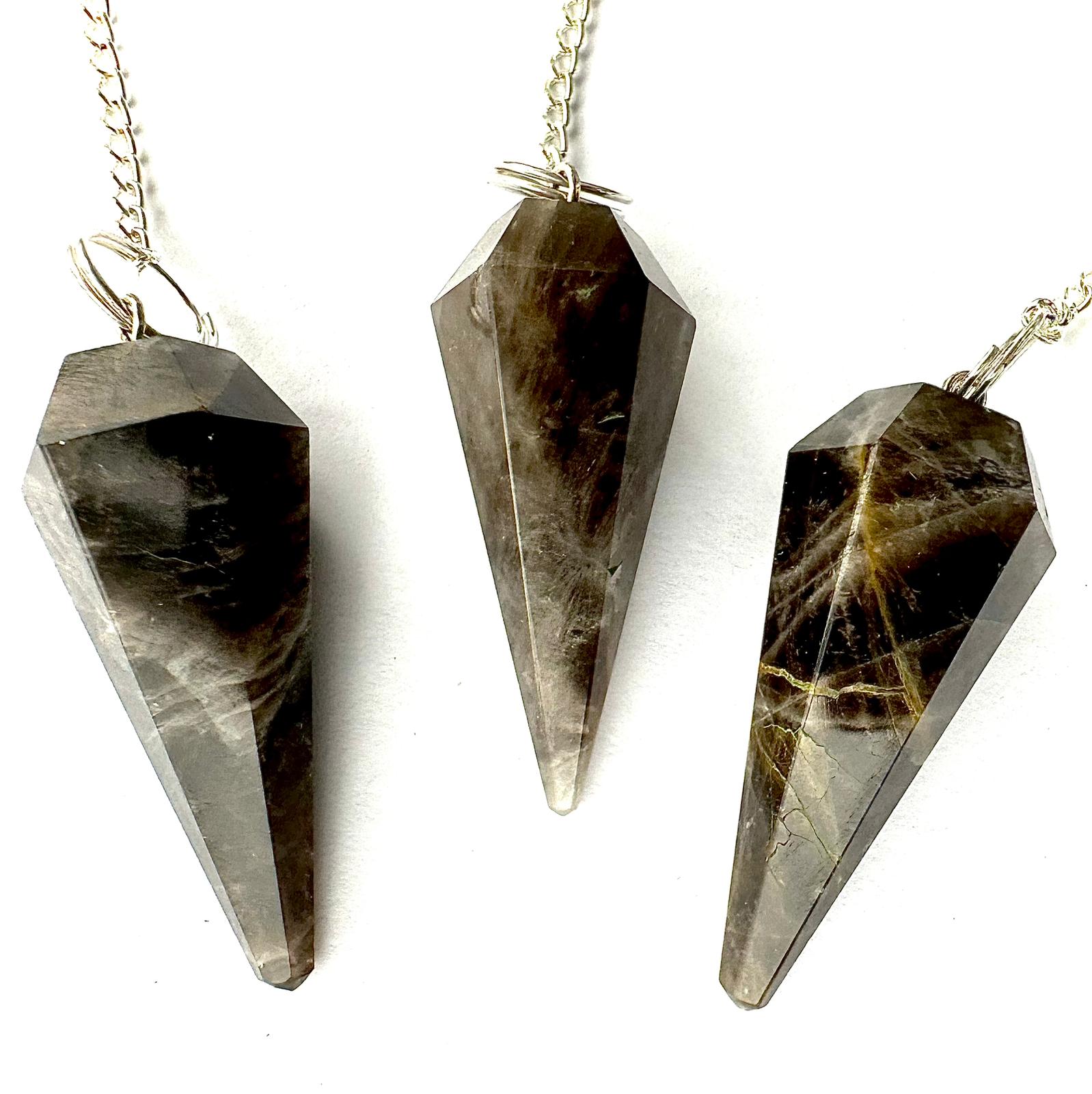 Smoky Qtz-Faceted Pendulum-Dark