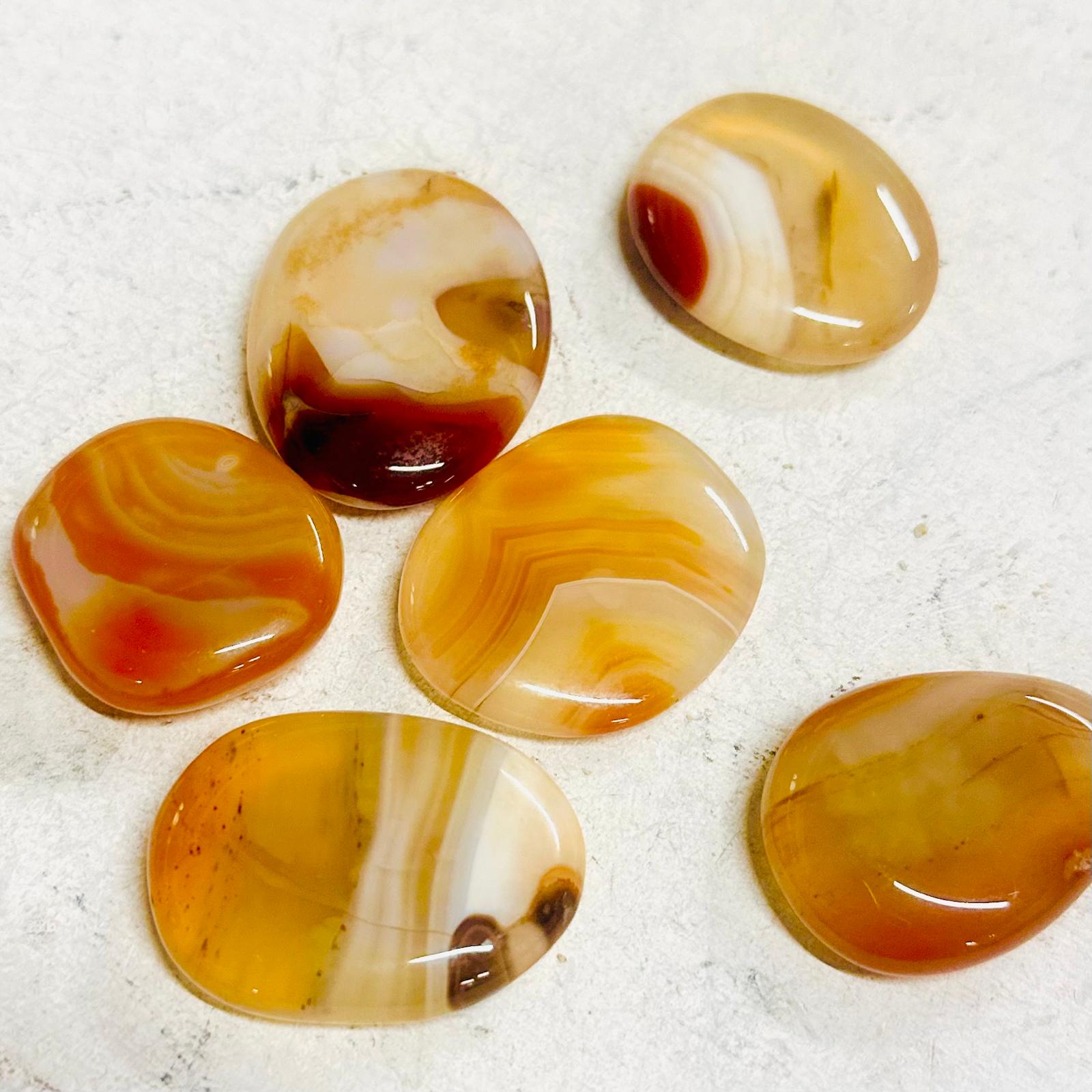 Pocket Palm Stone - Carnelian